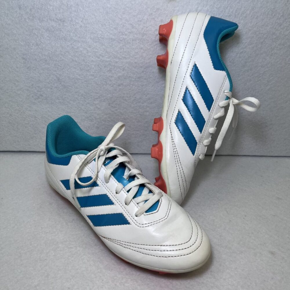 Adidas Goletto VI soccer cleats SGC 753002 white teal orange womens size 6-1/2